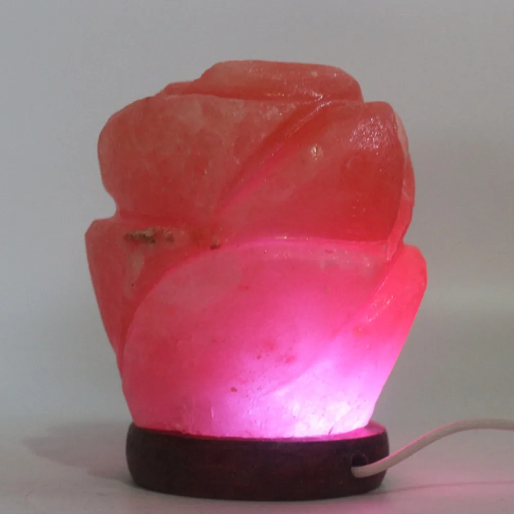 HZFCEW USB Гималайская RGB светодиодная соляная лампа натуральный кристалл ручная