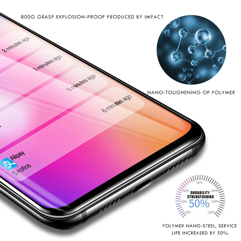 Защитное стекло KEYSION 9D изогнутое закаленное для Samsung Galaxy A30 A50 A70 M10 M20 M30|Защитные