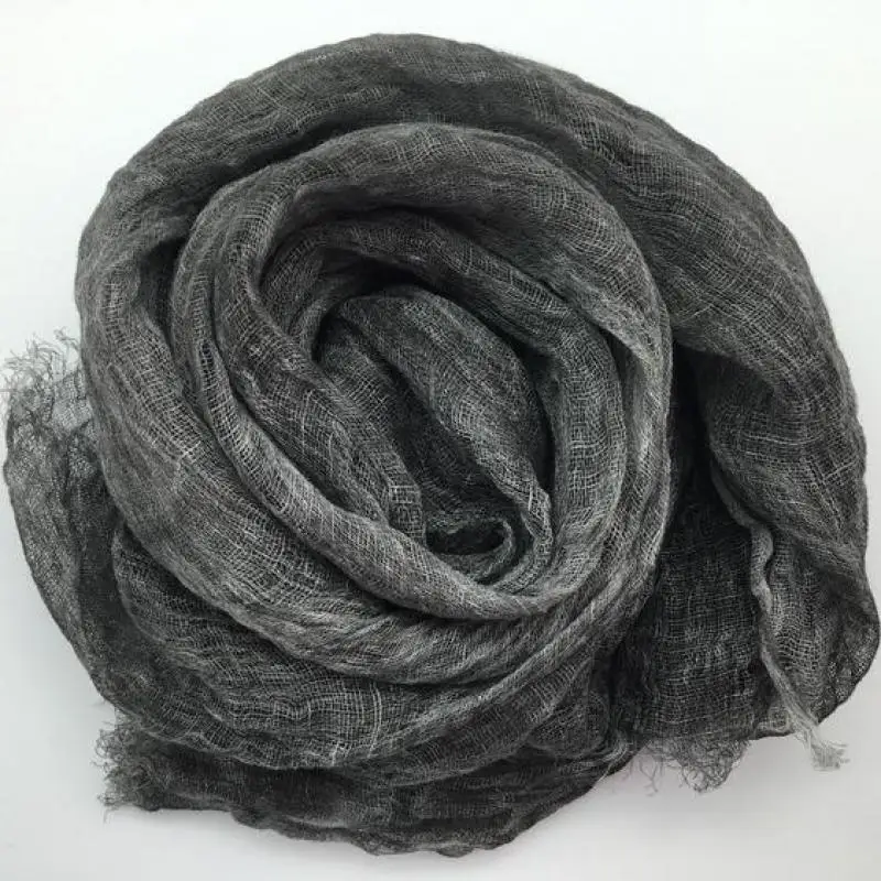 Унисекс стиль весна лето осень зима шарф хлопок и белье сплошной цвет длинные женские шарфы шаль модный мужской шарф
