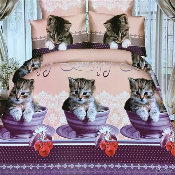 Лучшее. WENSD couvre lit de Lux постельный комплект queen king size пододеяльник+ постельное белье+ наволочка-постельное белье с тигром-edredon 3d - Цвет: as the picture