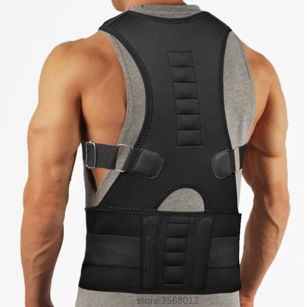 Магнитный Корректор осанки боли в спине двойной ремень для вытягивания нижние