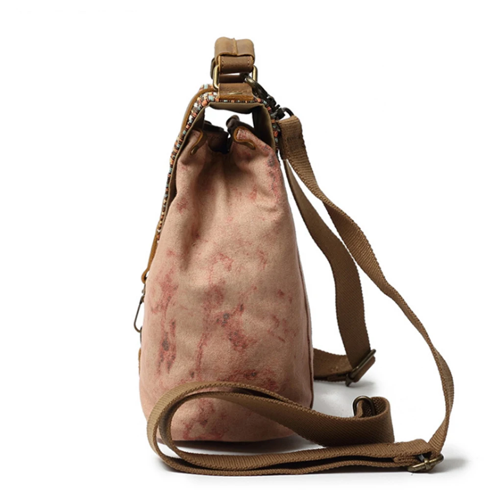 Холщовый Рюкзак в стиле ретро студенческий Повседневный дорожный ранец