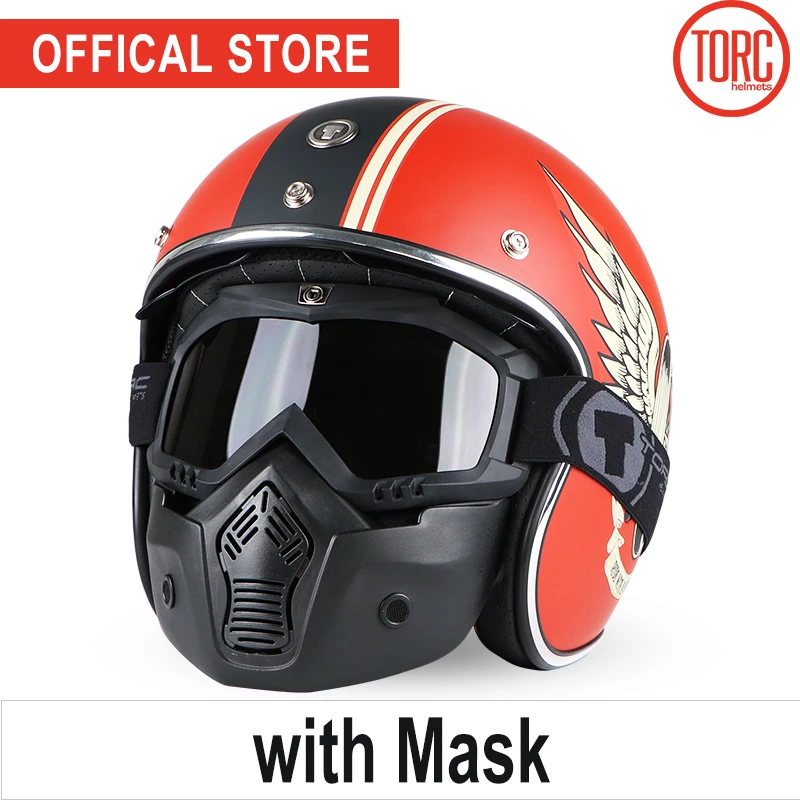 Мотоциклетный шлем с Bluetooth винтажный открытый 3/4 внутренний козырек для