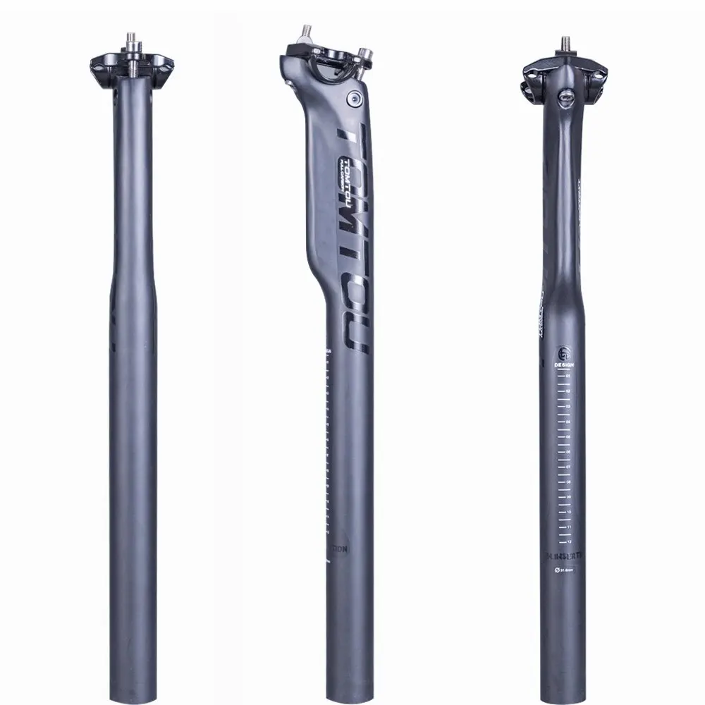 TOMTOU черный матовый углеродное волокно велосипед горная штанга + ломающаяся