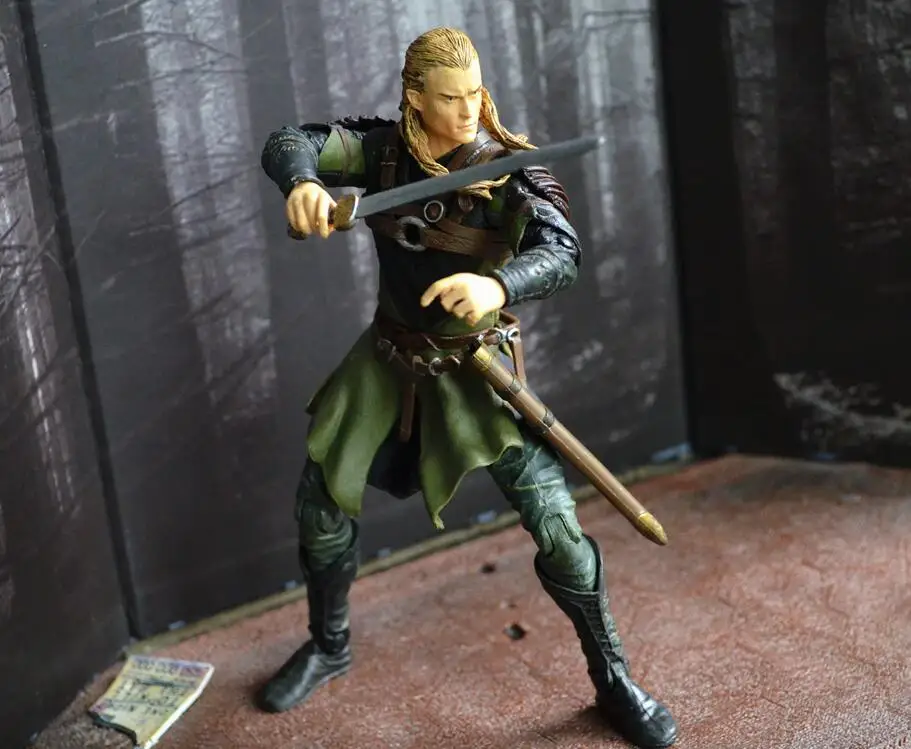 with sword Toybiz Гараж Набор Классическая Игрушка 16 см Властелин колец-Леголас с мечом фигурка Коллекционная модель свободная игрушка - Цвет: with sword