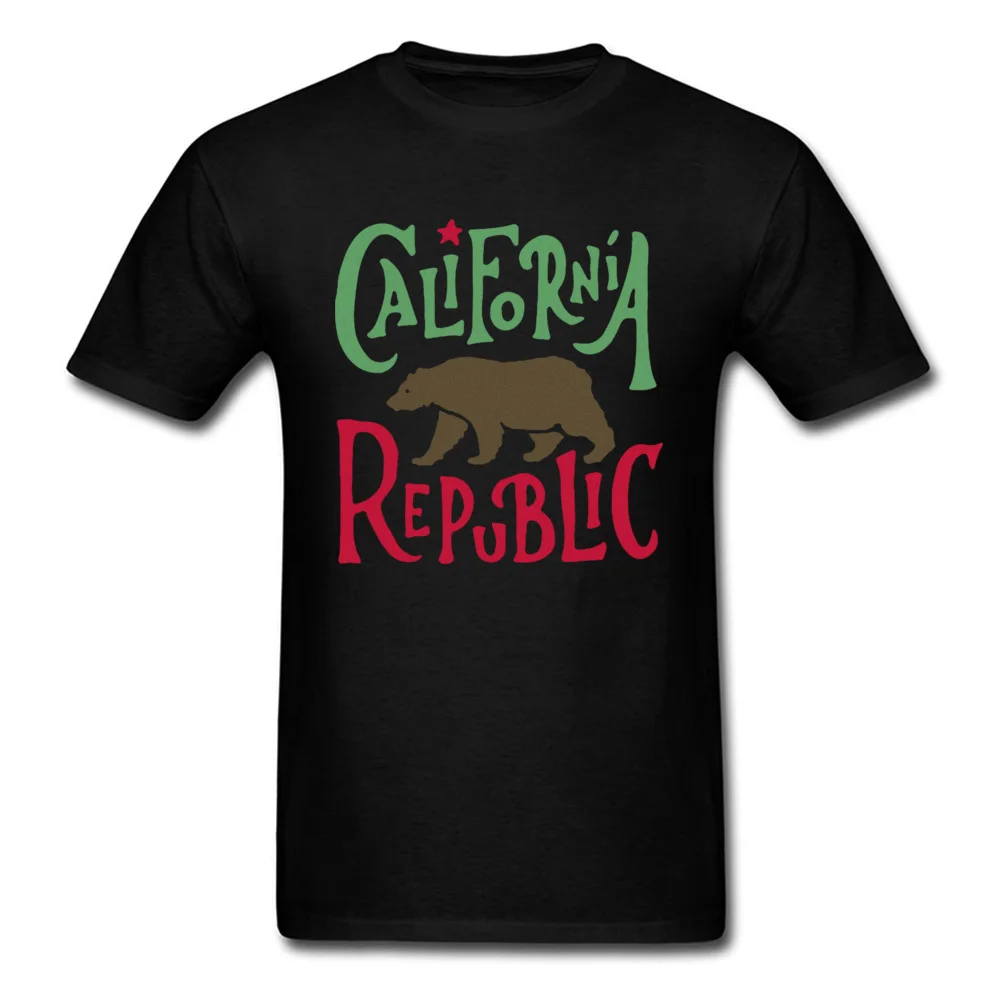Трендовая Мужская футболка с медведем из Калифорнийской Республики 100% хлопок