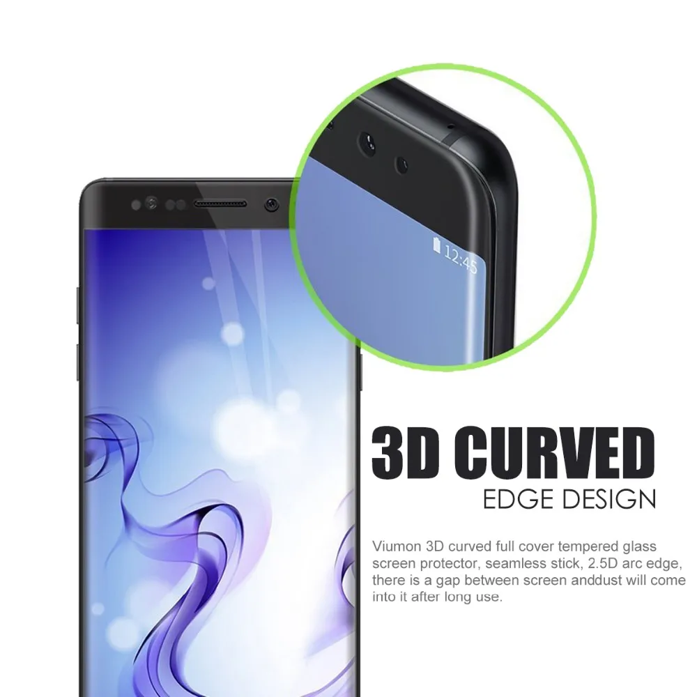 Viumon для Samsung Galaxy S7 Edge закаленное Стекло Экран протектор S7edge 3D полный охват