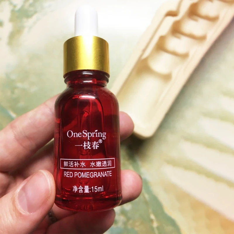 15ML Праймер для лица, основа для макияжа, увлажняющая, мягкая, гладкая, осветляет кожу, уход за кожей, красный гранат, гиалуроновая кислота, сыворотка, жидкость - Цвет: 15ML