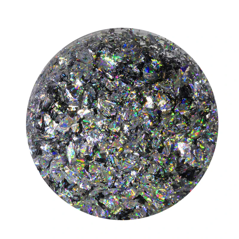 0 2 г серебряные хлопья Блестки для нейл Арта (искусство украшения ногтей) блеск