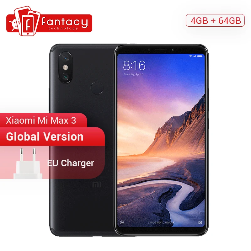 Глобальная версия Xiaomi mi Max 3 4 Гб 64 мобильный телефон 6 9 ''полный экран