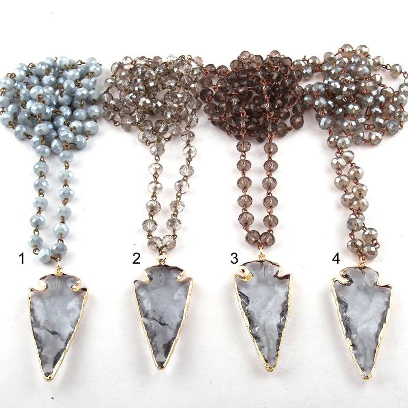 Ожерелье с подвеской в виде стрелы модное винтажное ожерелье кристаллами форме