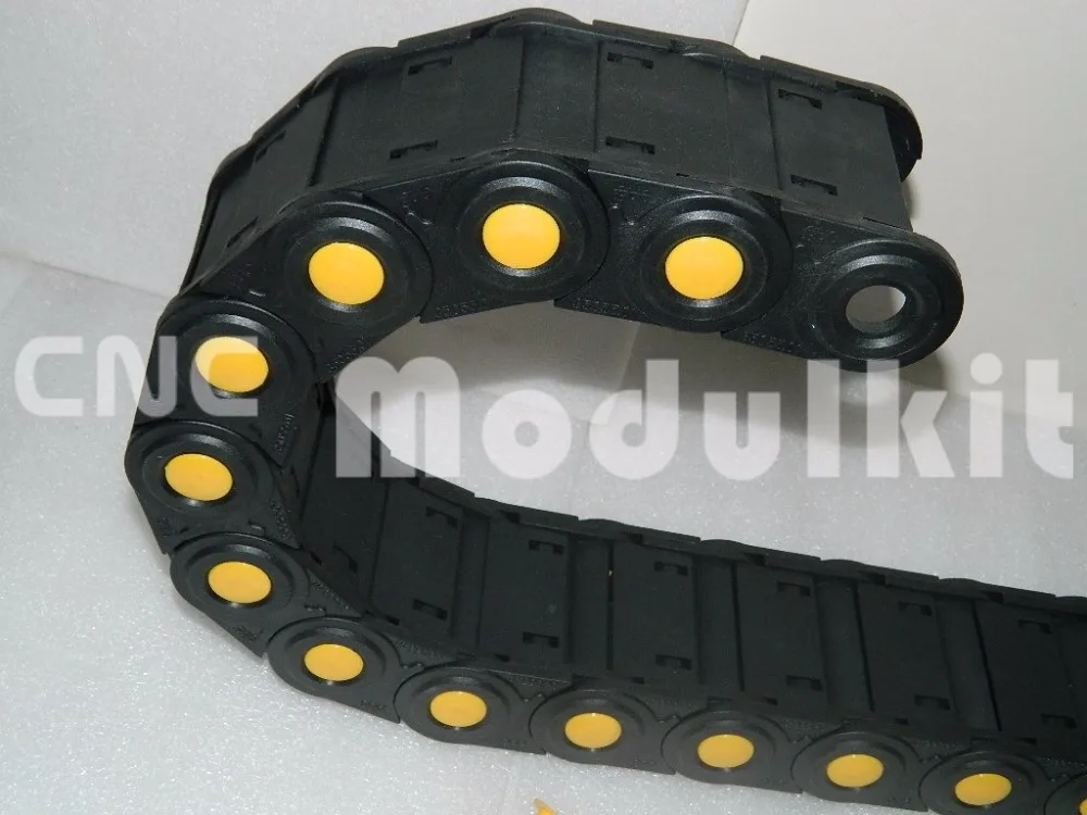CNC Router Cable Drag Chain Link Internal Size 35 X 50 Total Closed With Yellow Point Industrial Plastic Nylon From Modulkit |