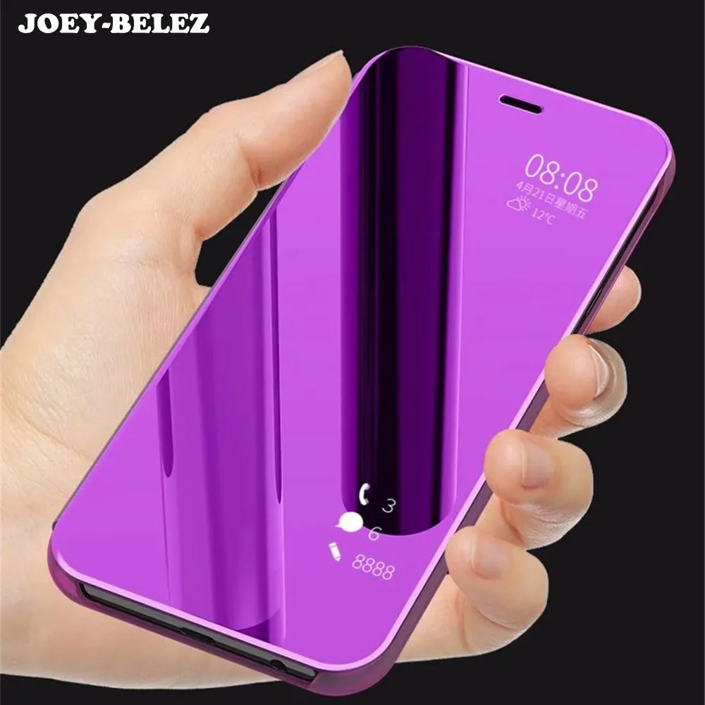 Флип-чехол для samsung J4, J6, J8,, кожаный прозрачный зеркальный чехол с подставкой для Galaxy A9, Star lite, A5, A6, A7, A8 Plus, J7, Duo, Note 9