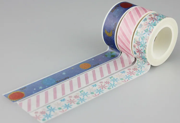 

2PCS Creative planet washi tape masking tape DIY decoration Scrapbooking Sticker Label Masking Tape School Office Supplies