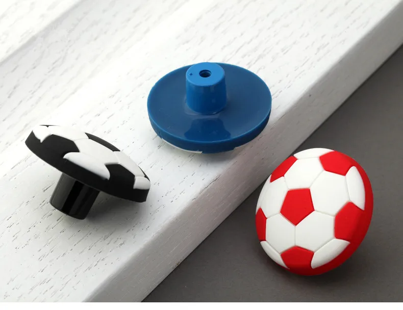 Мягкие резиновые ручки для детского шкафа с футбольным дизайном ручка выдвижной