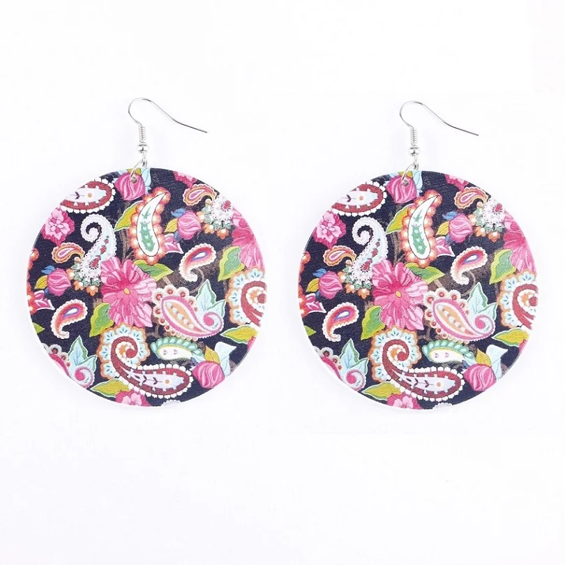 Одежда в летнем стиле Богемия большой деревянный серьги для женщин ювелирные