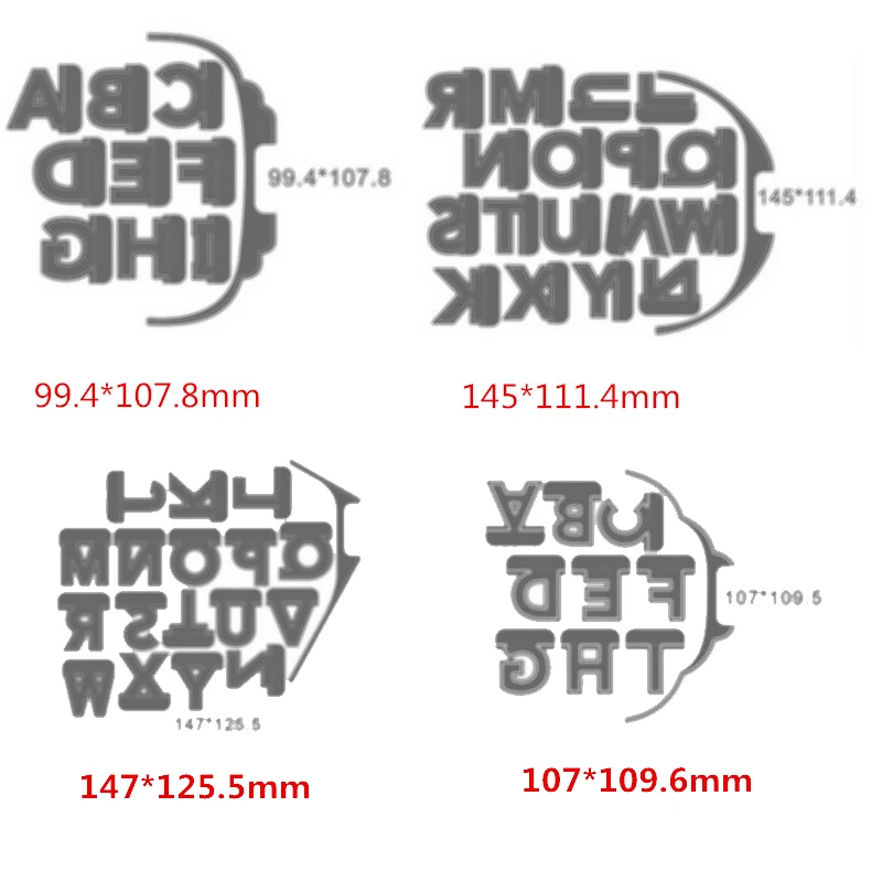Огромный стиль алфавит металлические штампы трафареты для рукоделия