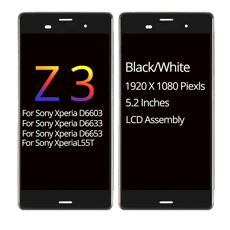 Оригинальный ЖК дисплей в сборе с сенсорным экраном и рамкой для SONY Xperia Z3 двойной