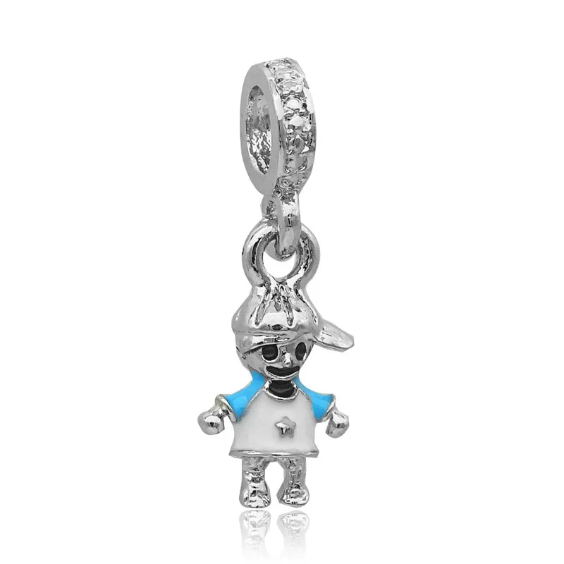 blue boy Популярные изысканные европейские бусины Сделай Сам прекрасный зеленый Тинкербелл талисманы подходят к оригиналу Пандора браслеты драгоценные подарки - Цвет: blue boy