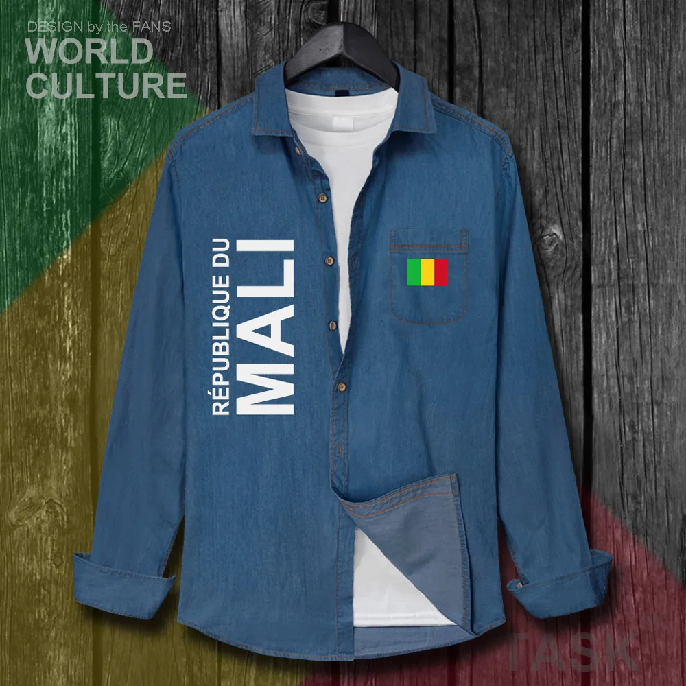 Мужская хлопковая рубашка с отложным воротником и длинным рукавом | одежда