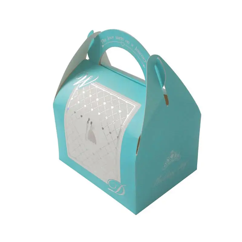 50 шт. свадебные бумажные подарочные пакеты синие конфетные коробки для конфет