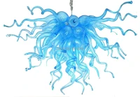free shipping ac led minimalist blue glass romantic bedroom hanging lamps living room