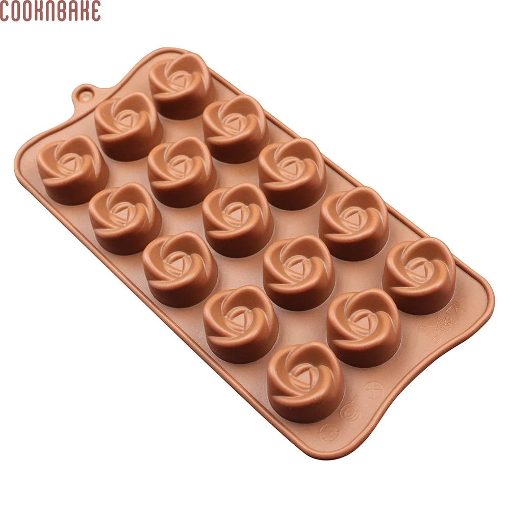 COOKNBAKE круглая силиконовая форма для шоколада конфет розы жевательное желе