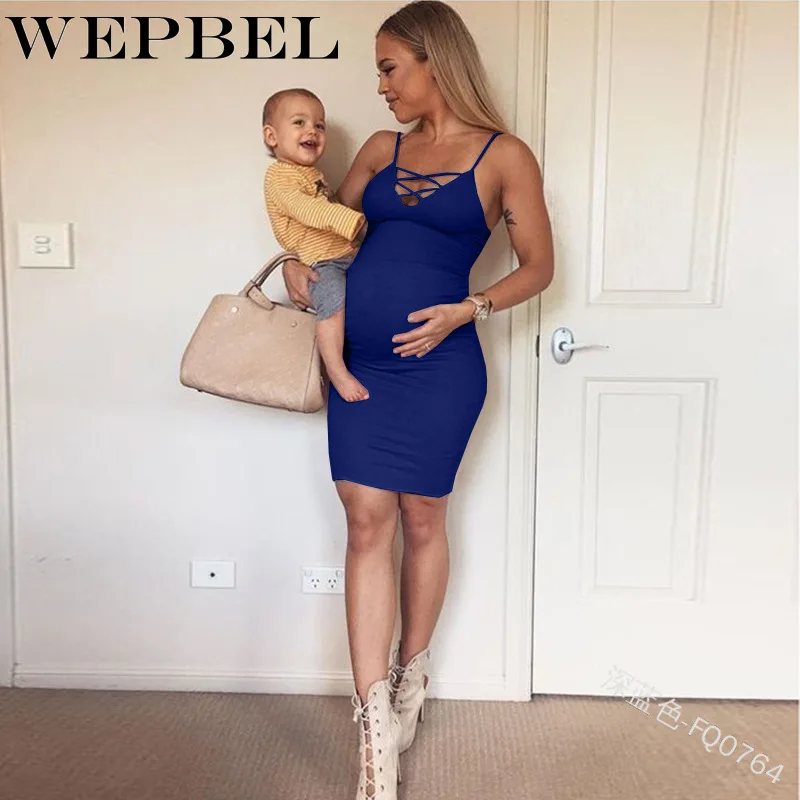 WEPBEL Новое Женское модное хлопковое мягкое удобное платье для беременных