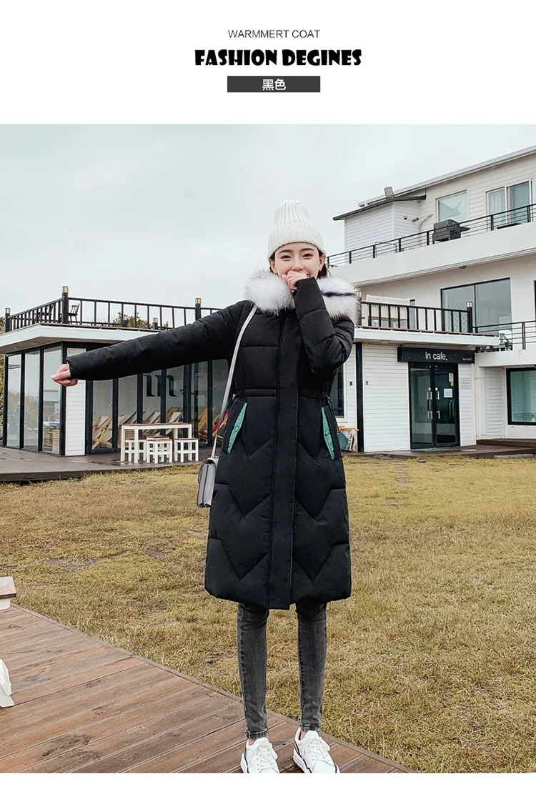 Длинная Новинка, Модная приталенная женская меховая зимняя куртка с хлопковой подкладкой, теплое утолщенное Женское пальто, длинные пальто, парка, женские куртки