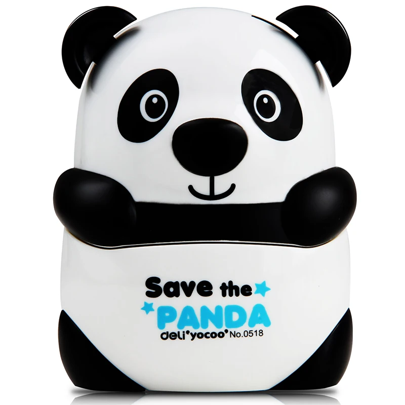 

1pcs MIRUI creative cartoon panda Pencil Sharpener Top Hand Crank Mechanical Accessory Desktop Stationery school office supplies