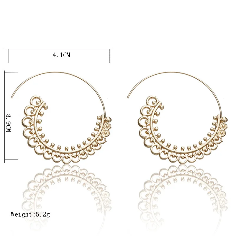 2021 New Rushed Earings Oorbellen Earing Jewelry Personality Circular Spiral Earrings Exaggerated Gear Shape Products Wholesale | Украшения