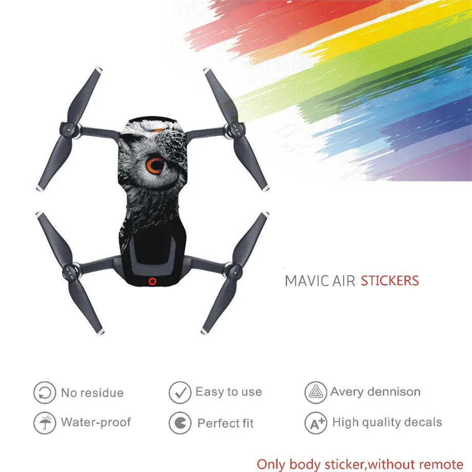 ПВХ водоотталкивающая наклейка для DJI MAVIC AIR Drone средства ухода за кожей в виде ракушки защитная кожа Quadcopter камера drone интимные аксессуары