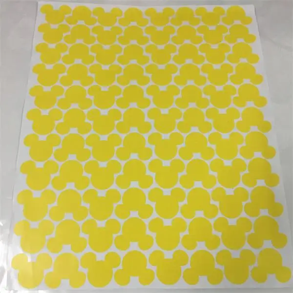 Yellow 88 шт./компл. с Микки Маусом Мышь головы настенные наклейки для детской комнаты чашки бутылка украшение плакат доске этикетки виниловая художественная Наклейка на стену - Цвет: Yellow