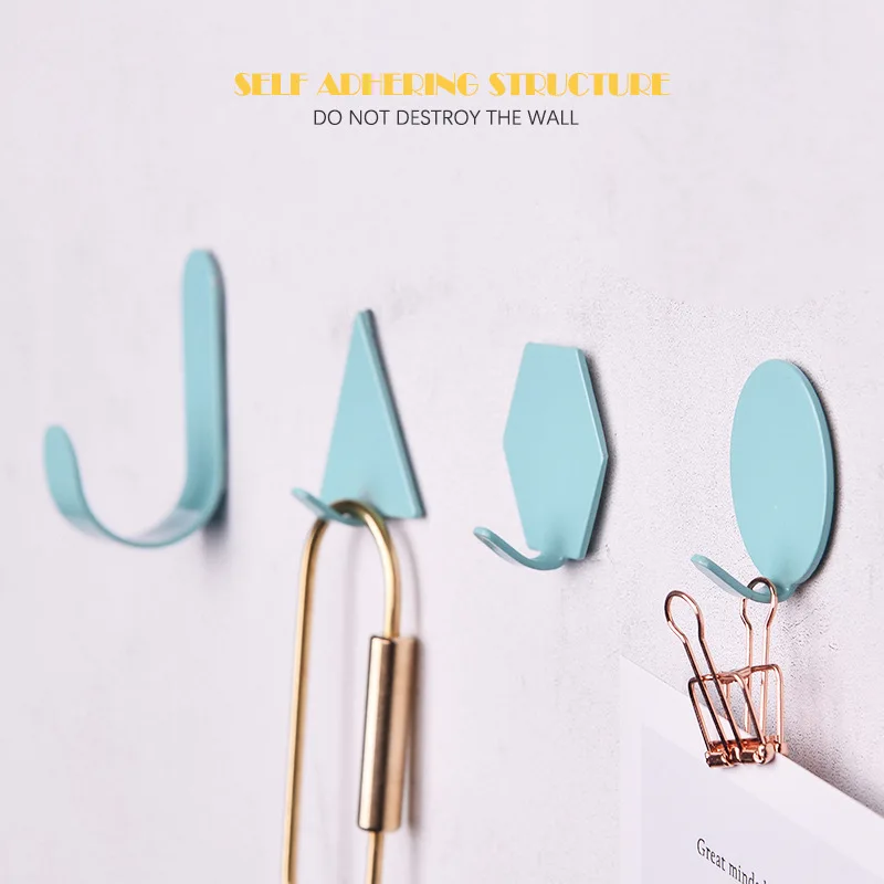 4 шт./компл. железные геометрические крючки скандинавские креативные кованые