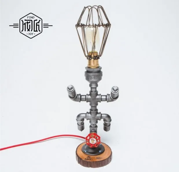 Эдисон винтажные деревянные водопроводные настольные лампы для спальни