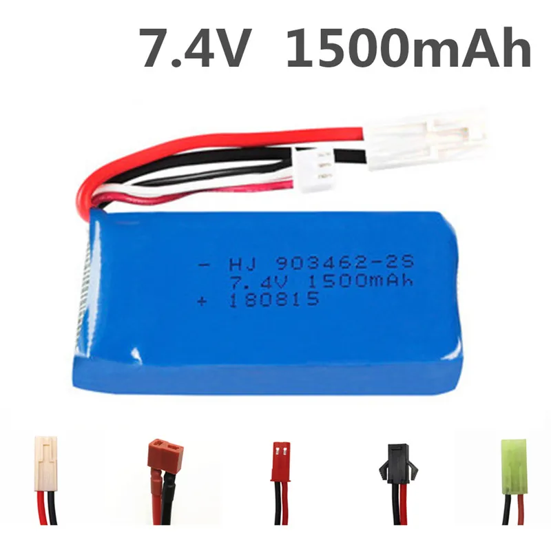 7 4 V 1500mAh 25C Li-po батарея для FT009 903462 RC лодки катера Замена батареи 2S 1500mah JST SM KET T PLUG |