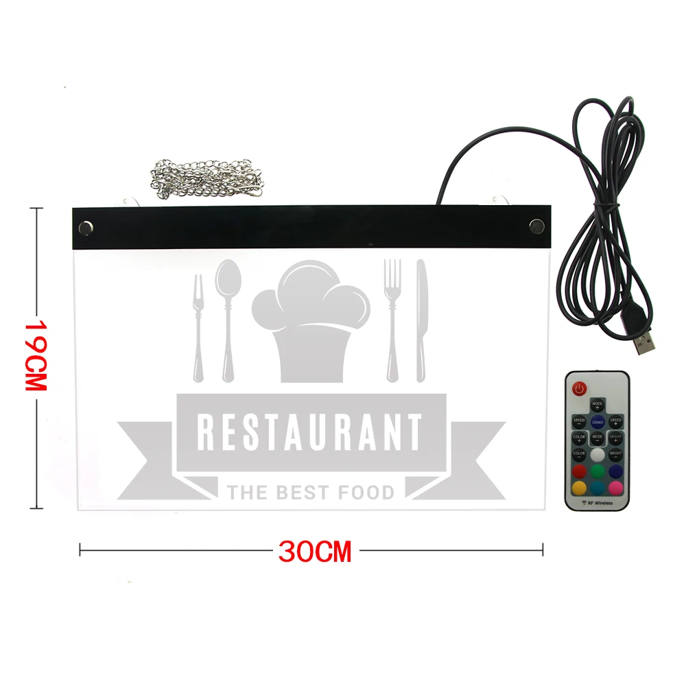 Лучший дизайн логотипа ресторана светодиодная неоновая вывеска на заказ для