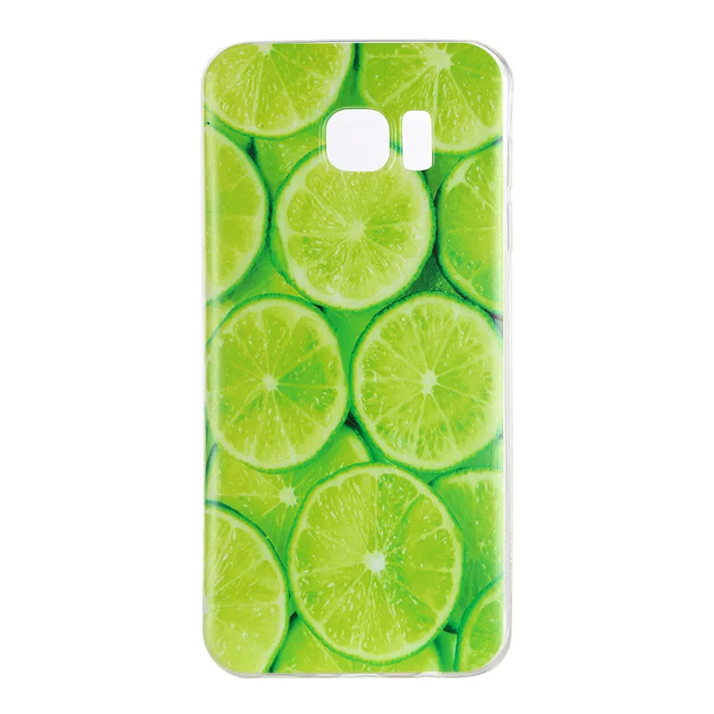 Luxury cartoon silicone case for Samsung galaxy S7 edge CASE COVER ultra soft new fruit fashion cover Galaxy Fundas |