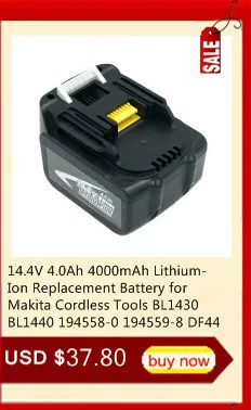 Литий-ионный аккумулятор 18V 2000 мАч новая Замена для Makita BL1815 2,0 Ah Мощность инструмент Перезаряжаемые Батарея BL1830 BL1845 LXT400 194230-4