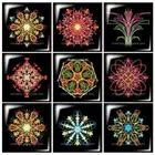 Черные осветительные цветы, искусственные цветы, размер 12 мм20 мм25 мм30 мм, плоская задняя часть, фурнитура для ювелирных изделий FB0009