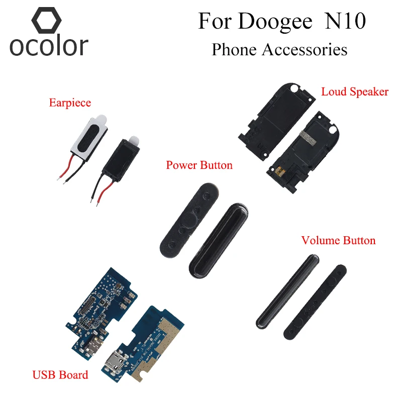 Ocolor Для Doogee N10 динамик громкий в сборе запасные части для USB плата Мощность Кнопка
