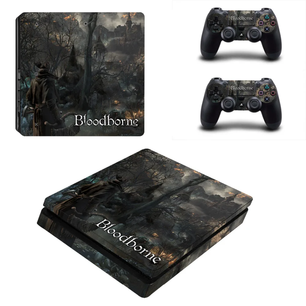 Игровая наклейка "Bloodborne" PS4 Slim Skin sticker для sony playstation 4 и 2 контроллеров PS4 Slim Skin sticker