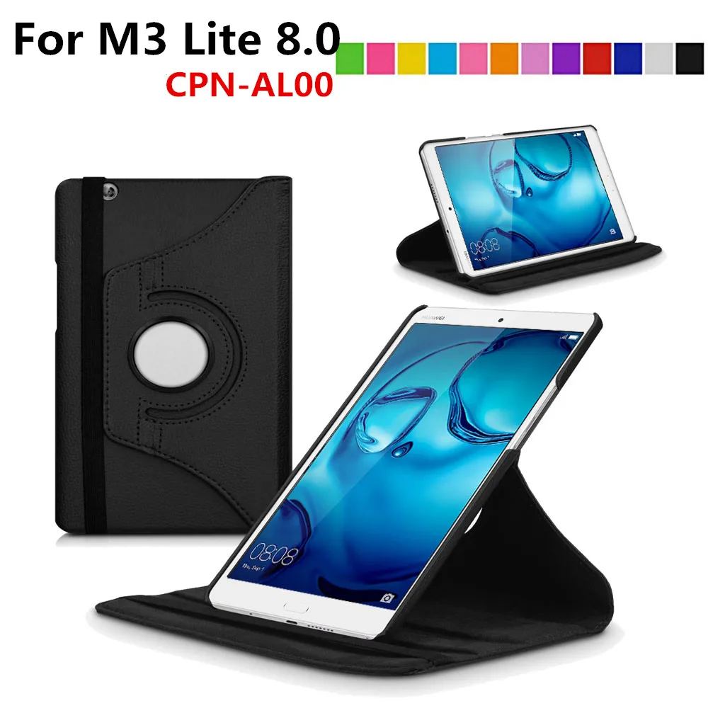 Чехол для планшета Huawei MediaPad M3 Lite диагональю 8 0 дюйма с вращающимся на 360 градусов