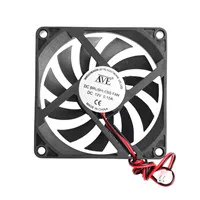 12V охлаждающий вентилятор для ПК 2-контактный 80x80x10 мм компьютерный процессор системы охлаждения радиатора Бесщеточный вентилятор охлаждения 8010 - Цвет лезвия: Black