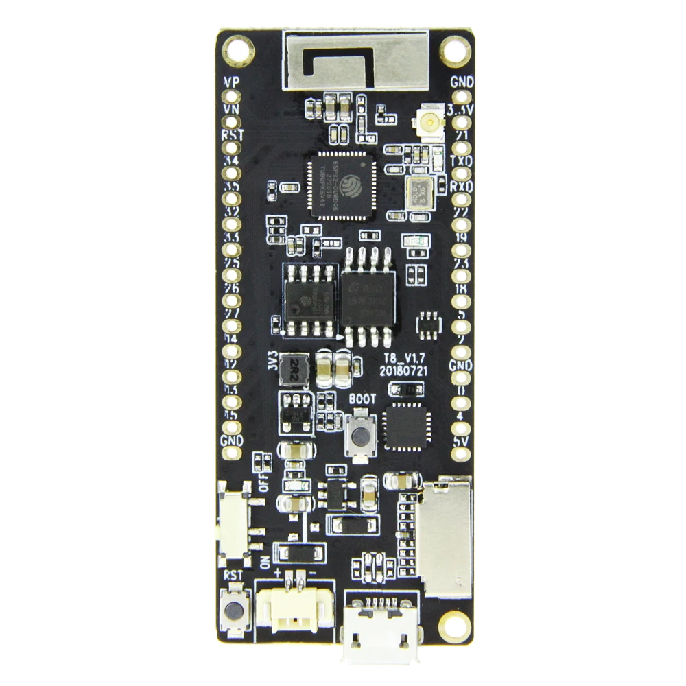 TTGO T8 V1.7 ESP32 4 Мб PSRAM TF карты 3D антенны Wi Fi и bluetooth WROVER Micropython|Печатные платы| |
