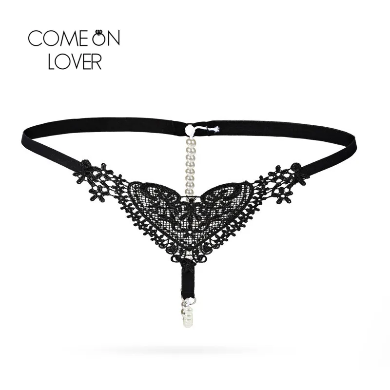 Comeonlover сексуальные стринги сетчатые микро трусики стринги Femme эротические жемчужные стринги, трусики кружевные стринги и стринги сексуальные кулот Femme