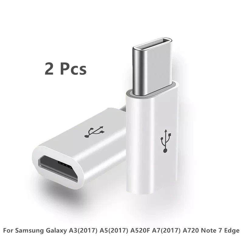 2 шт. адаптер Micro USB для Samsung Galaxy A3 (2017) A5 A520F A7 A720 Note 7 Edge Type C кабель usbc|micro usb c adapter|micro to