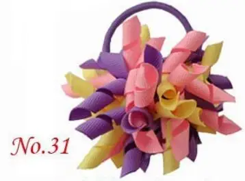 the color Curl tassel korker фигурная лента Конский хвост держатели стример коркер заколки для волос с бантами головной убор волосы помпоны PD007 - Цвет: the color