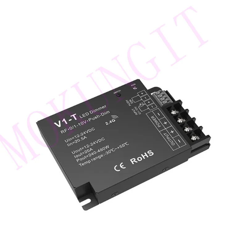 1CH * 20A 12-24VDC CV RF &amp/1-10 V &amp Push-Dim 3 в 1 регулятор затемнения V1-T контроллер | Лампы и