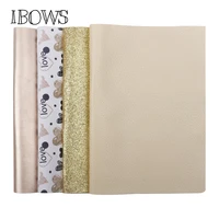 22cm30cm synthetic leather sheet gold glitter set pu fabric printed love for party diy hairbow patchwork sewing material fabric